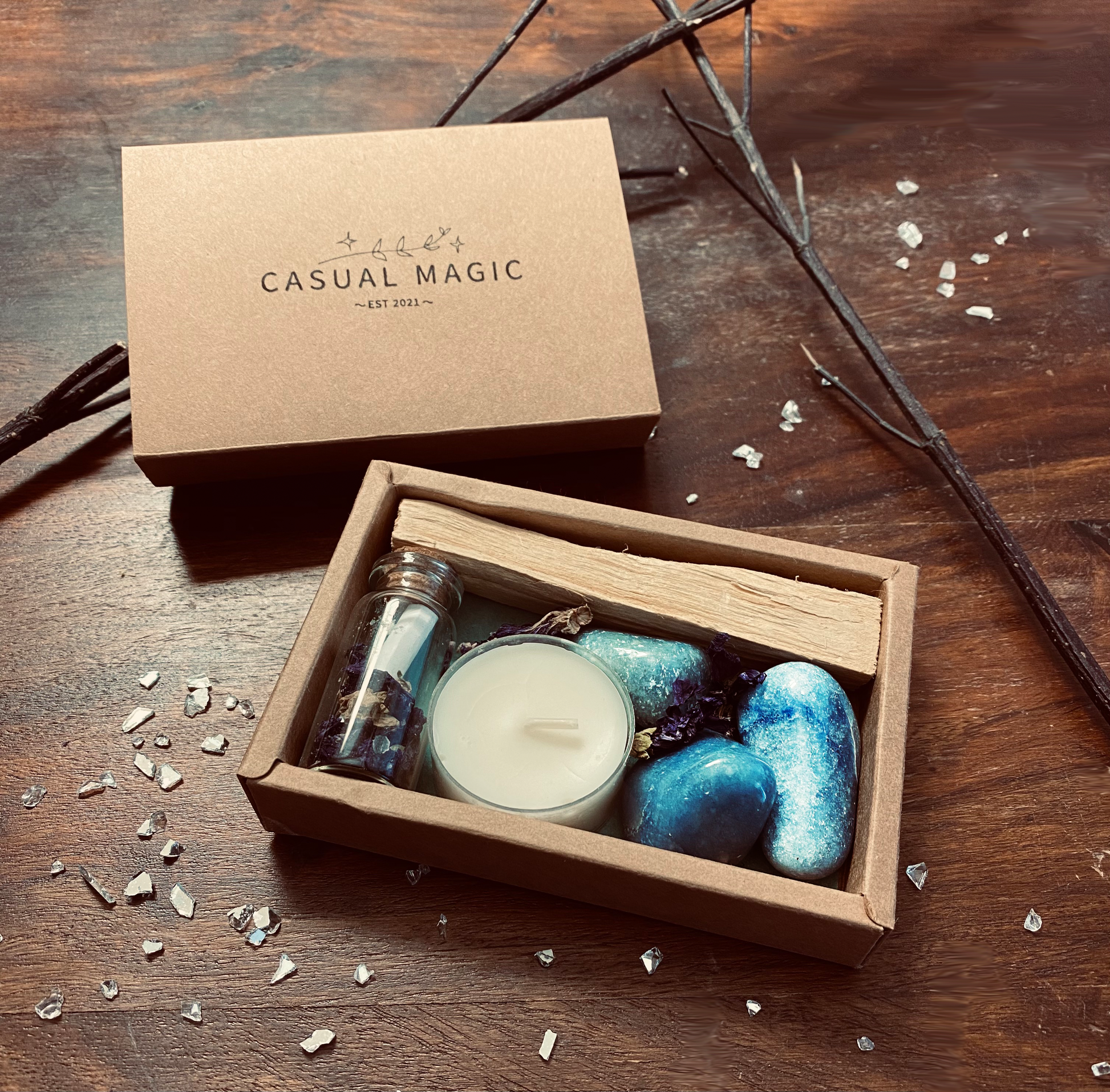 Casual Magic: Blauquarz-Box (Geschenk Set)